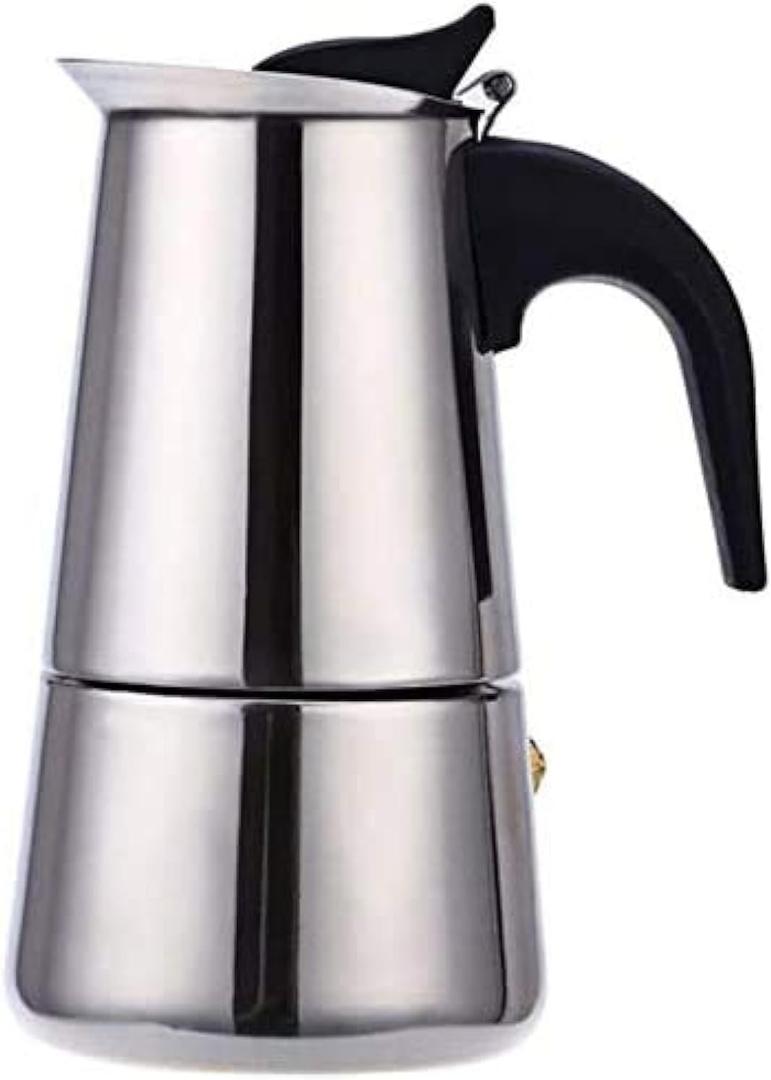 kkhouse Stainless Steel Coffee Pot Mocha Espresso Latte Percolator Stove Coffee Maker Pot Percolator Drink Tool Cafetiere Latte Stovetop (100ml)