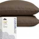 Mayfair Linen Brown Pillowcase Pair