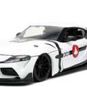 Jada Robotech 1:24 2020 Toyota Supra Die-cast Car & 2.75" Roy Focker Figure, Toys for Kids and Adults