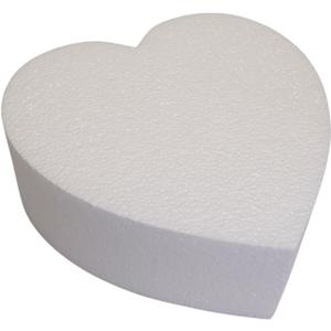 Oasis Supply Dummy Heart-Shaped Cake, 3" High x 8" Wide, White
