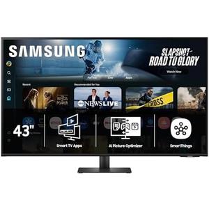 Samsung 43” Smart Monitor M7 (M70F) 4K UHD Display, Samsung Vision AI, Smart TV Apps, Gaming Hub, USB-C, HDMI and USB-A, Black, LS43FM702UNXZA, 2025