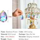 HDCRYSTALGIFTS 12 Pieces 50mm Crystal Prisms Chandelier Colorful Bauhinia Ornament Pendants Rainbow Maker Hanging Prisms for Wedding Party Christams Tree Garlands Decoration DIY Jewelry