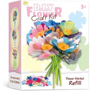 Kraxify No-Mess Fabric Flower Bouquets Toys (Refill)