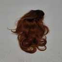 HAIRCUBE Auburn Wig with Bangs for Women Auburn Long Wavy Hair Wig Curly Wavy Synthetic Wigs for Girls Daily Party Use 26Inch