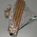 Wood Curtain Rods for Windows 48 to 84 Inch,1'' Diameter Drapery Rods with Imitation Wood Grain Leaf Pattern Finials,Boho Adjustable Heavy Duty Curtain Rods Set,36-88'',Color:Natural Wood