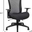 Big and Tall Home Office Desk Chair 500lb Capacity for Heavy People, Ergonomic Wide Mesh Desk Chair with Stepless Recline & Lock, 5.5" Thick Cushion, High Back, Adjustable Height & Armrests