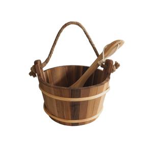 Cedar Sauna Bucket & Ladle (4L, Red Cedar)