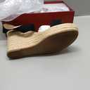 VICKIVICKI Women's Espadrille Wedge Sandals Open Toe Platform Summer Shoes Braided Adjustable Ankle Strap High Heels for Dressy Casual Beach Wedding (8, Black-1#)