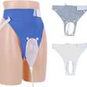 Urine Collection Bag Condom Catheters for Men Reusable Portable Silicone Urinal with 2 Urine Catheter Bags (Elderly Men-Blue+White+Grey)