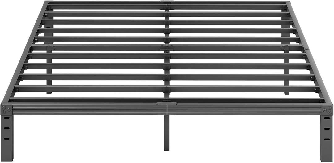 ZIYOO King Bed Frames, 12 Inches Platform Bed Frame, 3500lbs Heavy Duty Steel Slat, Non-Slip Design, No Box Spring Needed, Easy Assembly, Quiet Noise Free, Under Bed Storage Space, Black