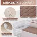 Inflatable Couch for Camping with Built in Pump,Floor Mat&Padded Seat, Full