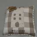 Mud Pie House Crochet Mini Pillow; 8" X 8"