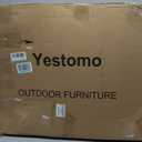 Yestomo Beach Chairs for Adults Heavy Duty, Compact Portable Lay Flat Folding Chair with Backpack Straps and Large Cooler Pouch, Support to 350LBS (Stripes_Blue&Cyan), 12.6" X 20.5" X 26.5"