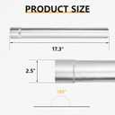 LCGP 2.5 Inch Exhaust Pipe, Mild Steel Custom Mandrel Exhaust Pipe Tube Pipe, 2.5" ID Inlet and Outlet 17.3" Straight Exhaust, Universal Fit 2.5 Exhaust Pipe