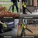 LEAPUL Leaf Blower Cordless, 21V Electric Leaf Blower with 22.0Ah Batteries & 1 Fast Charger, Lightweight Battery Powered Blower for Lawn Care, Patio Cleaning