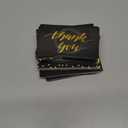 Thank You for Supporting My Small Business Cards, 6 Elegant Gold Foil Design Thank You for Your Order Appreciation Cards for Small Business Boutique Supplies（Black）