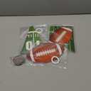 Pasimy 4 Pcs Football Birthday Party Banners Football Pennant Flag Happy Birthday Banner Circle Paper Garland Black Brown White Hanging Decorations Backdrop for Sports Bowl Party Outdoor Indoor