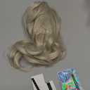 Ponytail Extension - 12" Claw Clip in Ponytail Hair Extensions Natural Soft Synthetic Natural Wave Pony Tail Hair Pieces for Women - Platinum Blonde