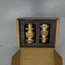 HQMPC Garden Hose Quick Connect Solid Brass Quick Connector Garden Hose Fitting Water Hose Connectors 3/4 inch GHT (2SETS)