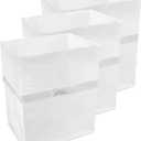 4 Gallon Disposable Pop-Up Trash Cans (3-Pack) with Fitted Bags  Foldable Garbage & Recycling Bins for Parties, Events & Kitchen (White, 12" H x 10" W x 8" D)