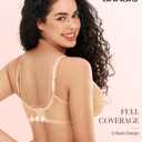 Minimizer Bras for Women Underwire Full Coverage Plus Size Unlined Bra for Heavy Breast (L)