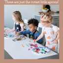 Kids Aprons for Girls and Boys, Toddler Apron with Pocket for Painting, Cooking, Baking, Gardening and Crafts (Medium 6-12 yrs, Dinosaur Alphabet)