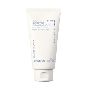 innisfree Bija Clarifying Foam Cleanser with Salicylic Acid & Castor Oil, Korean Skincare, Gentle Face Wash, Sulfate-Free Formula