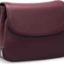 befen Genuine Leather Crossbody Bags for Women with Built in RFID Wallet Medium Womens Saddle Bag Cross Body Purse