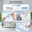 Convenient Cloth Changing Mini Mop Flat Push Design, Lazy Portable Self-Squeeze Mop Set, Wall-Mountable Durable Handle & Non-Slip Grip, Reusable Pads for Home Use with 5 Cloths Included