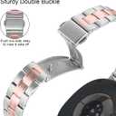 Stainless Steel Bands Compatible with Samsung Galaxy Watch 8 40mm/44mm Classic 46mm Women Slim Metal Replacement Wristbands