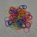 Spiral No Crease Phone Cord Elastic Coil Hair Ties - 100 Pcs, Colorful for Women & Girls (Candy)