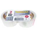 2 x Clear Packing Tape 2 Rolls - Heavy Duty Packaging Tape 2.7mil Thick, 2.0 in. Wide x 60 Yards - Strong Adhesive, Silent, Reliable Package Tape for Home Office Shipping Moving Sealing
