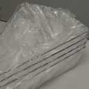 Oubonun Lazy Susan Organizers Set of 4, 10.2”x 9.4”x 4” Plastic Transparent Kitchen Cabinet Storage Bins with Handle, 4" Deep Container, 1/8 Wedge  Food Safe, without BPA