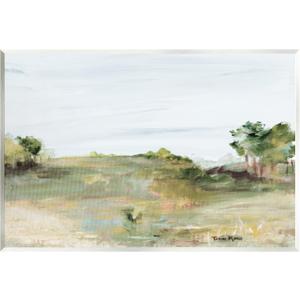 Grassland Nature Horizon Scene Wall Plaque Art,"18x12"