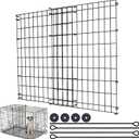 Dog Crate Divider Panel,Include 2 Metal Panels,4 Connecting Rods and 4 Spacers,Adjustable Metal Pet Kennel Divider,20.4''H ,Adjustable Width 13.7"-25.48",Fit Medium Dog Crate (Crate NOT Included)