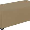 Easy-Going Stretch Ottoman Cover Folding Storage Stool Furniture Protector Soft Rectangle slipcover with Elastic Bottom(Ottoman X-Large,Tan)