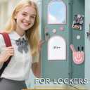 KEYDUACU 10 pcs - Locker Accessories, Locker Decorations Including Mirrors, whiteboards, Magnets and organizing Supplies. Ideal for Back-to-School Essentials and The Office (11 Pcs - Pink)