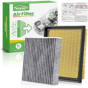 Engine+Cabin Air Filters (All Only Fit Hybrid, Not Gas!) Fit for 2016-2018 Toyota RAV4 Hybrid 2.5L, 2010-2015 Prius Hybrid 1.8L Engine Air Filter Replacement# 17801-37020 CF10285