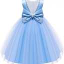 Jup'Elle Baby Girl Dresses Pageant Party Wedding Flower Girl Dress (Blue, M)