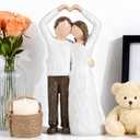 Romantic Couple Figurine Statue Resin Wedding, Love Sculpture for Valentines Day, Couples Figurine for Home Decor, Wedding Cake Topper, Romantic Couple Gift