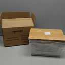 2 Pack Trash Bag Holder with Bamboo Lid, Stackable Trashbag Dispenser, Extra Large Garbage Bag Holder for Kitchen Laundry Room Under Sink Organization and Storage