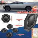Wheel Center Caps for Tesla Cybertruck Accessories - Full Coverage Lug Nut Covers for Rims Exterior Protection with Removal Clip Installation, Set of 4