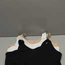 Fruit of the Loom Women's Multi-Pack Tank Top Style Sports Bra (44, White/Sand/Black)