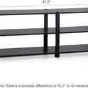Furinno Turn-S-Tube No Tools 3-Tier Entertainment TV Stands, Dark Cherry and Black, 55-inch No Tools