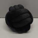 Decorative Throw Knot Pillow Ball for Home Chair Sofa Aesthetic Round Velvet Knotted Pillow Cushion (Black, 11 inches)