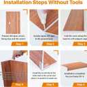 6 Pcs Wire Shelf Cover, 24x16 Inch Wire Rack Covers, Foamed PVC Faux Wood Shelf Liners for Pantry, Durable Shelves Covers for Cabinet Bathroom Removable Closet Kitchen Shelving Office