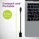 Philips USB C Male to USB A Female Adapter, 15W 6 inch Type A, 3.0 Adapter Port, Compatible with MacBook Pro/Air, iPhone 16 Pro/Max, Samsung Galaxy S24/S23/S22, 5 Gbps Transfer Speed,Black,SWU7113A/27