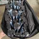 10x30 Pop Up Canopy with 8 Sidewalls - Heavy Duty Outdoor Canopy Tent with Portable Roller Bag - 3 Adjustable Height, 8 Weight Bags, 8 Stakes & 6 Guy Ropes Included, Black