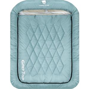 GEERTOP Double Camping Sleeping Bag with Blanket Queen Size Two Person Sleeping Bag for Adults Couples or Family Outdoor Backpacking Travel