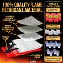 JJ CARE Fire Blanket – 5 Packs with Hooks and Gloves – 40" x 40" Emergency Fire Blanket for Home & Kitchen, High Heat Resistant Fire Suppression Blankets for Home Safety, Kitchen, and Camping